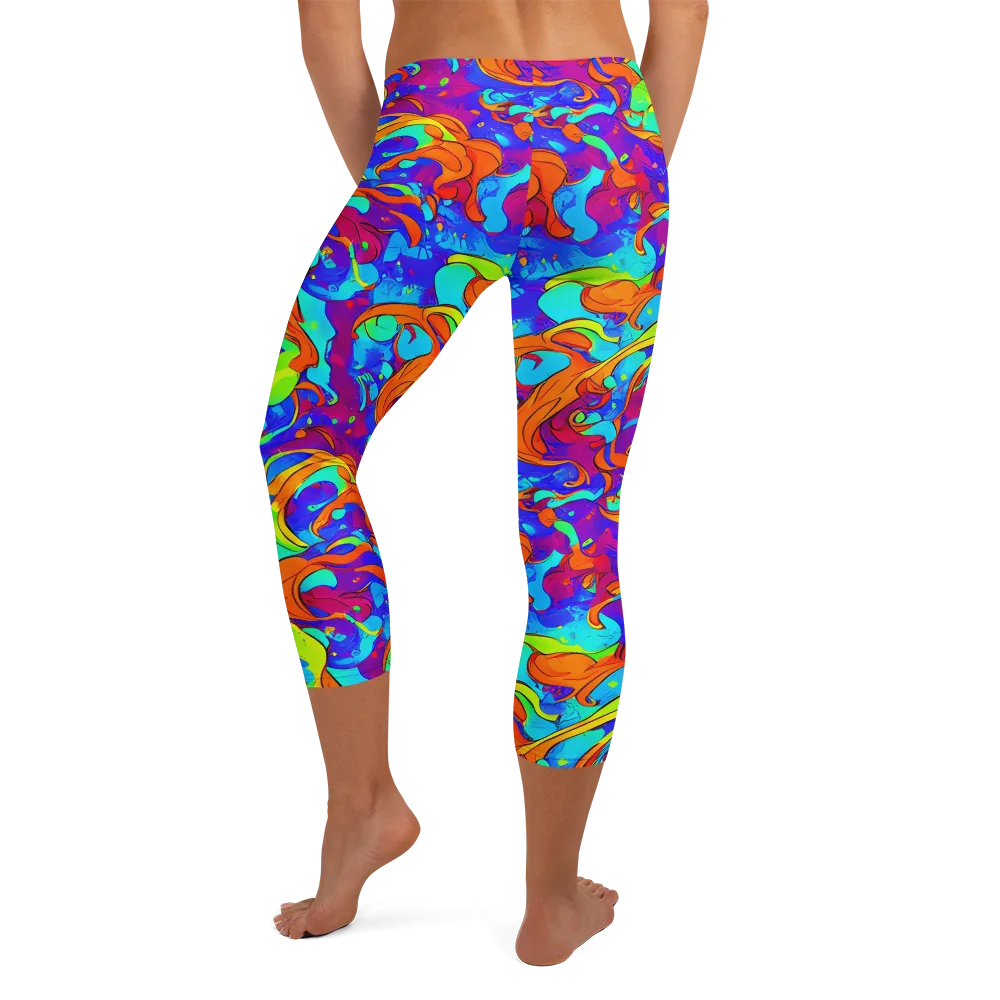 Roset Rapture on Capri Leggings — Back