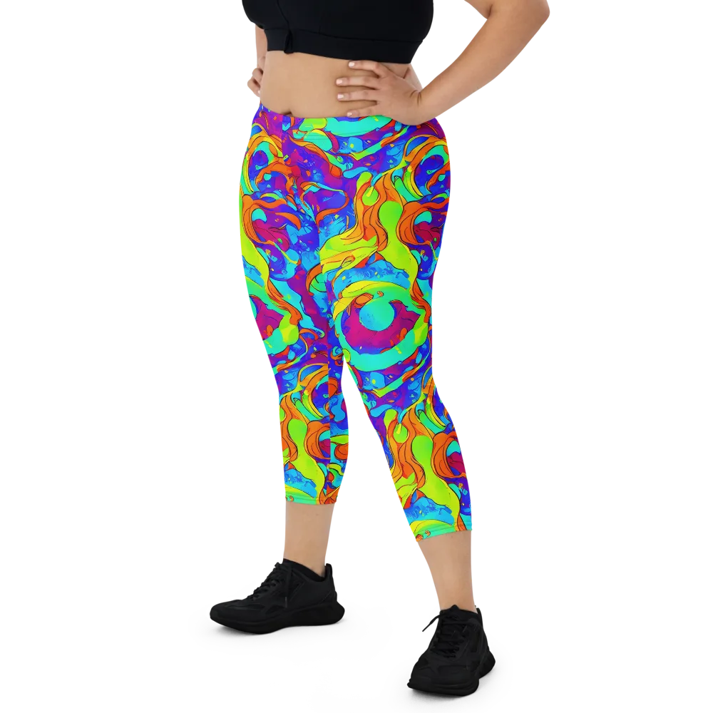 Roset Rapture on Capri Leggings — Front