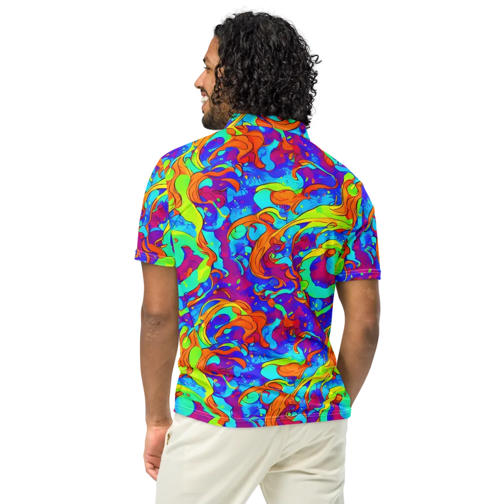 Roset Rapture on Men's Slim Fit Polo Shirt — Back