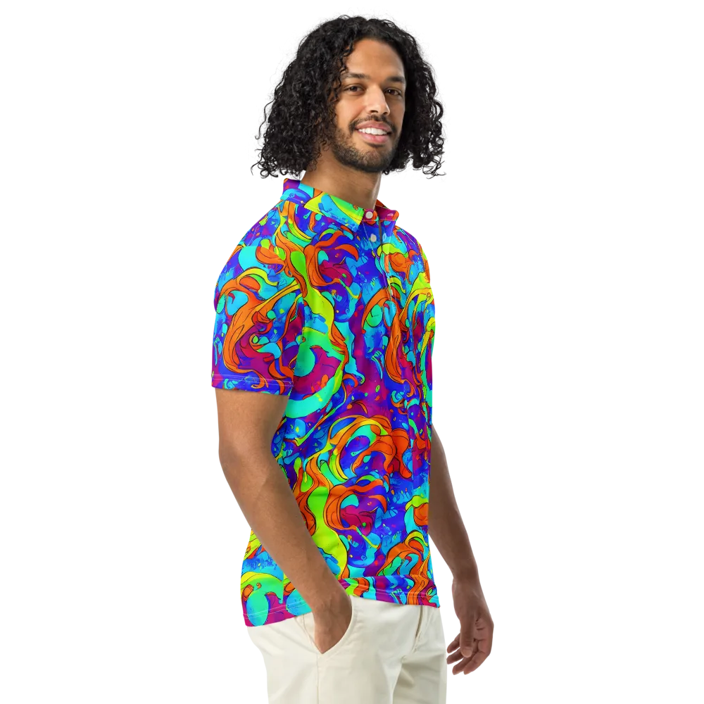 Roset Rapture on Men's Slim Fit Polo Shirt — Right Front