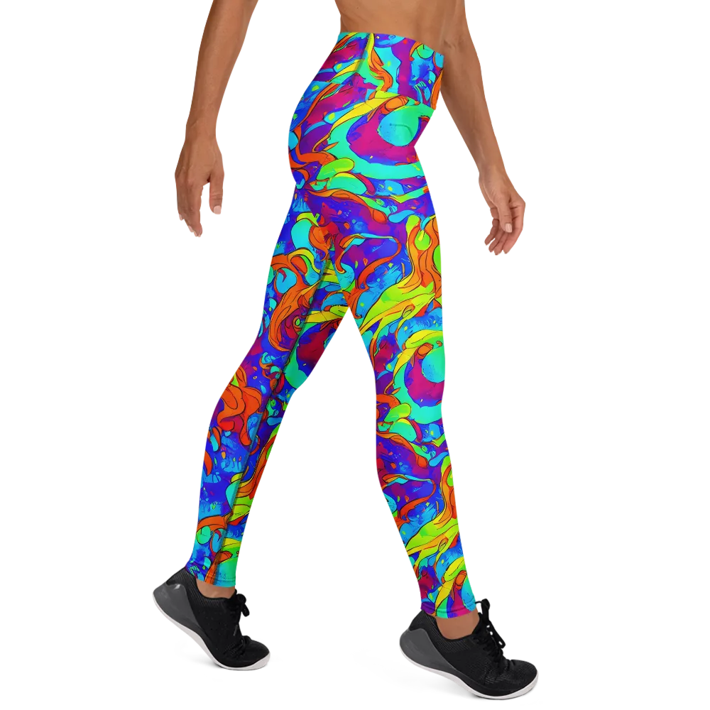 Roset Rapture on Yoga Leggings — Right