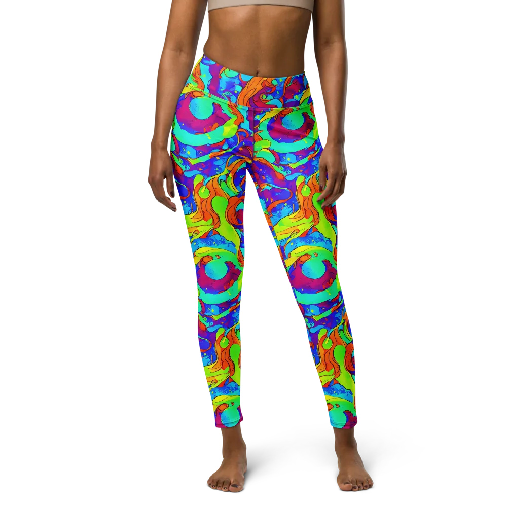 Roset Rapture on Yoga Leggings — Front