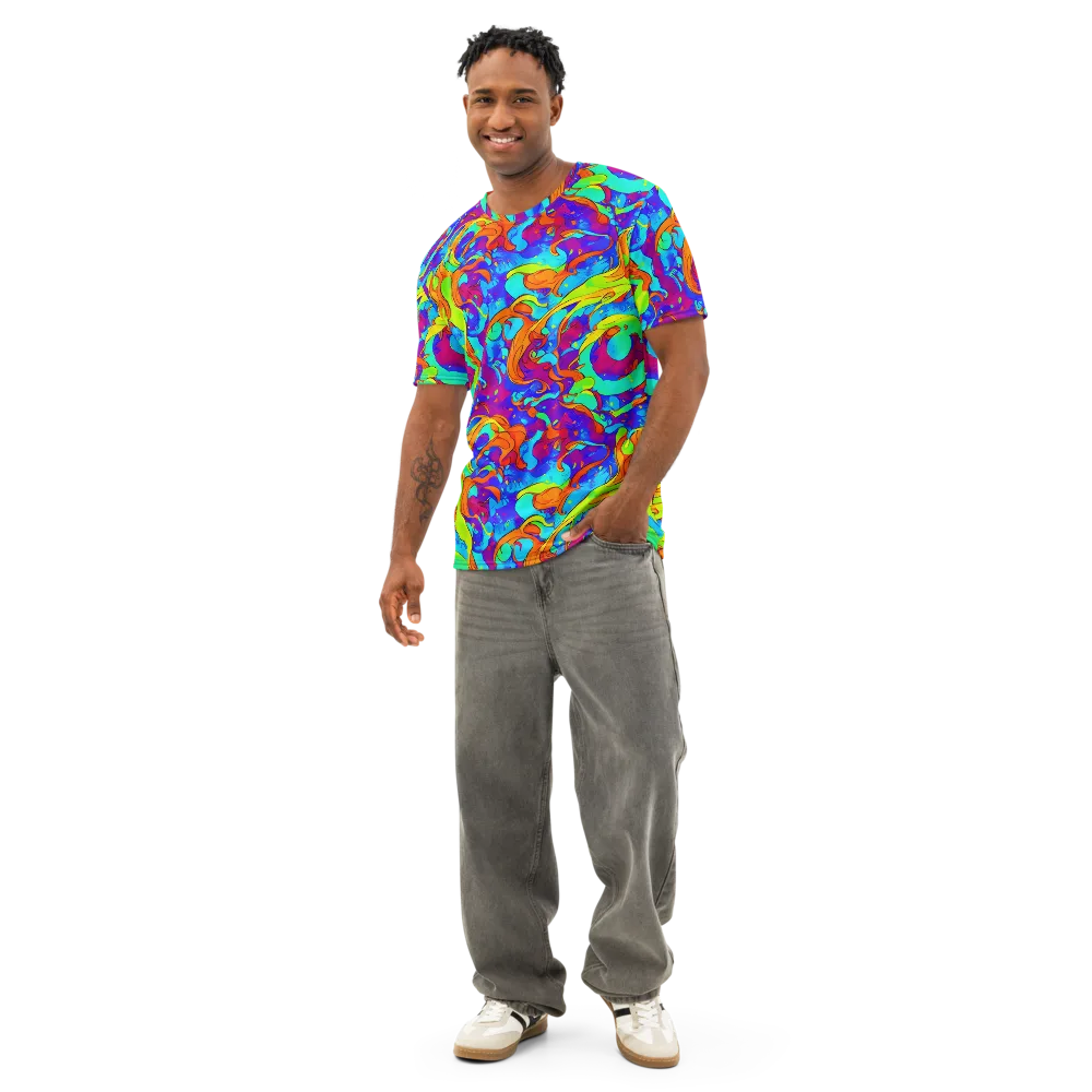 Roset Rapture on Men's Cotton Crew Neck T-Shirt — Front