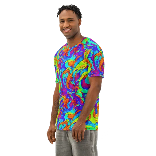 Roset Rapture on a Men's Cotton Crew Neck T-Shirt