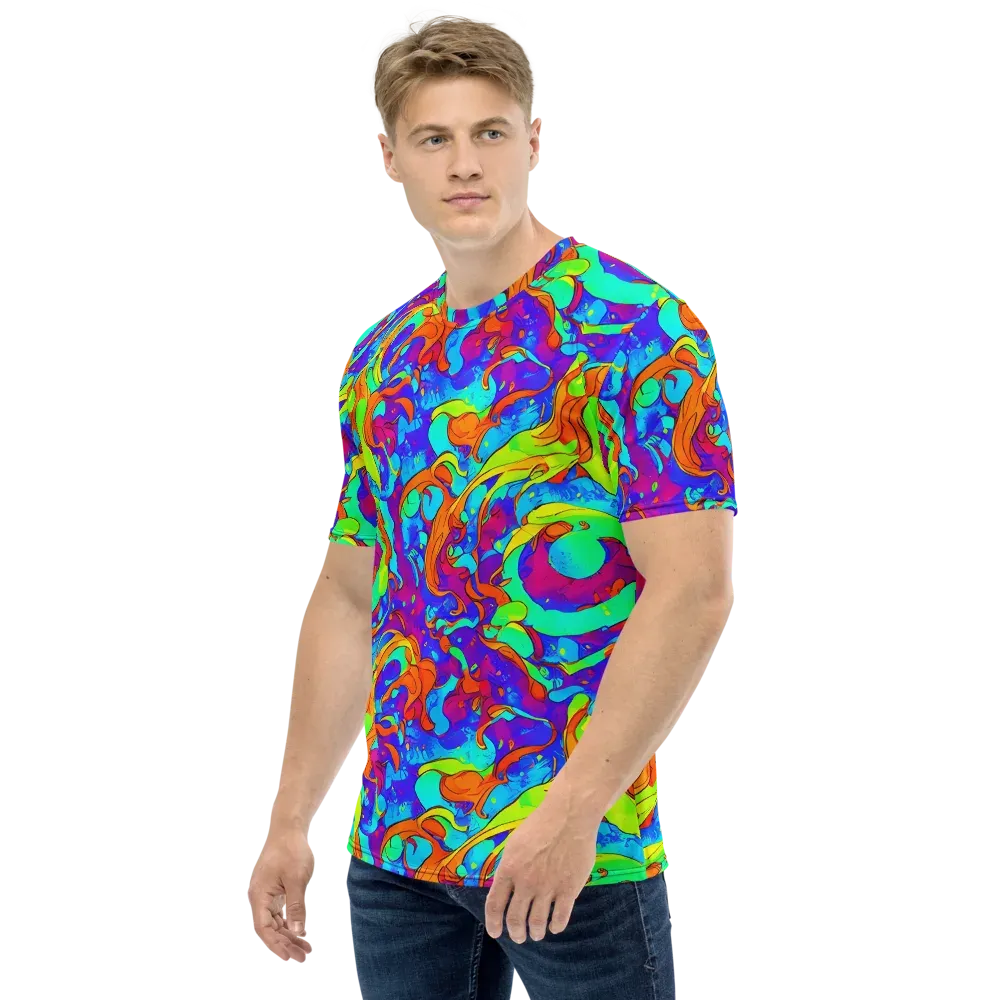 Roset Rapture on Men's Crew Neck T-Shirt — Left