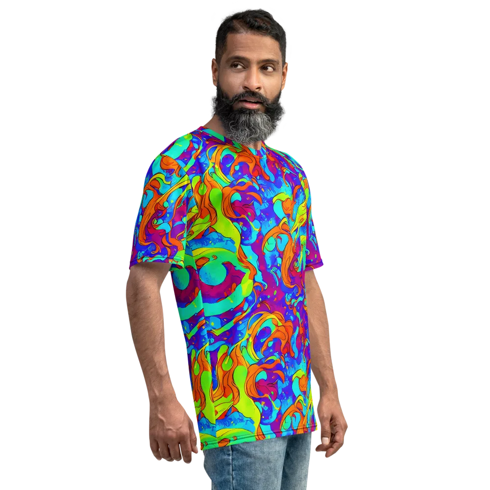 Roset Rapture on Men's Crew Neck T-Shirt — Right