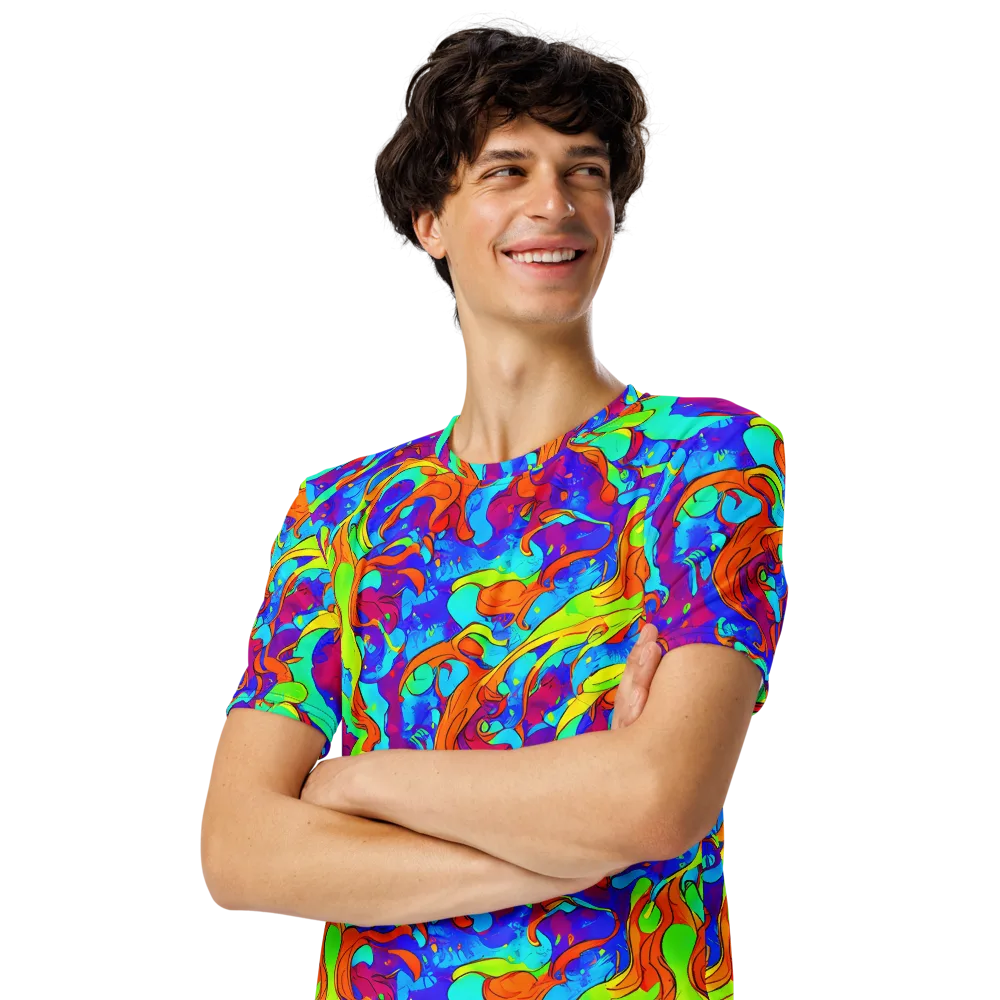 Roset Rapture on Men's Crew Neck T-Shirt — Left Front
