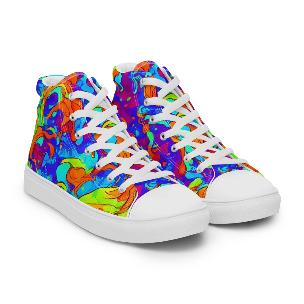 Roset Rapture on Men's High Top Canvas Shoes — Right Front