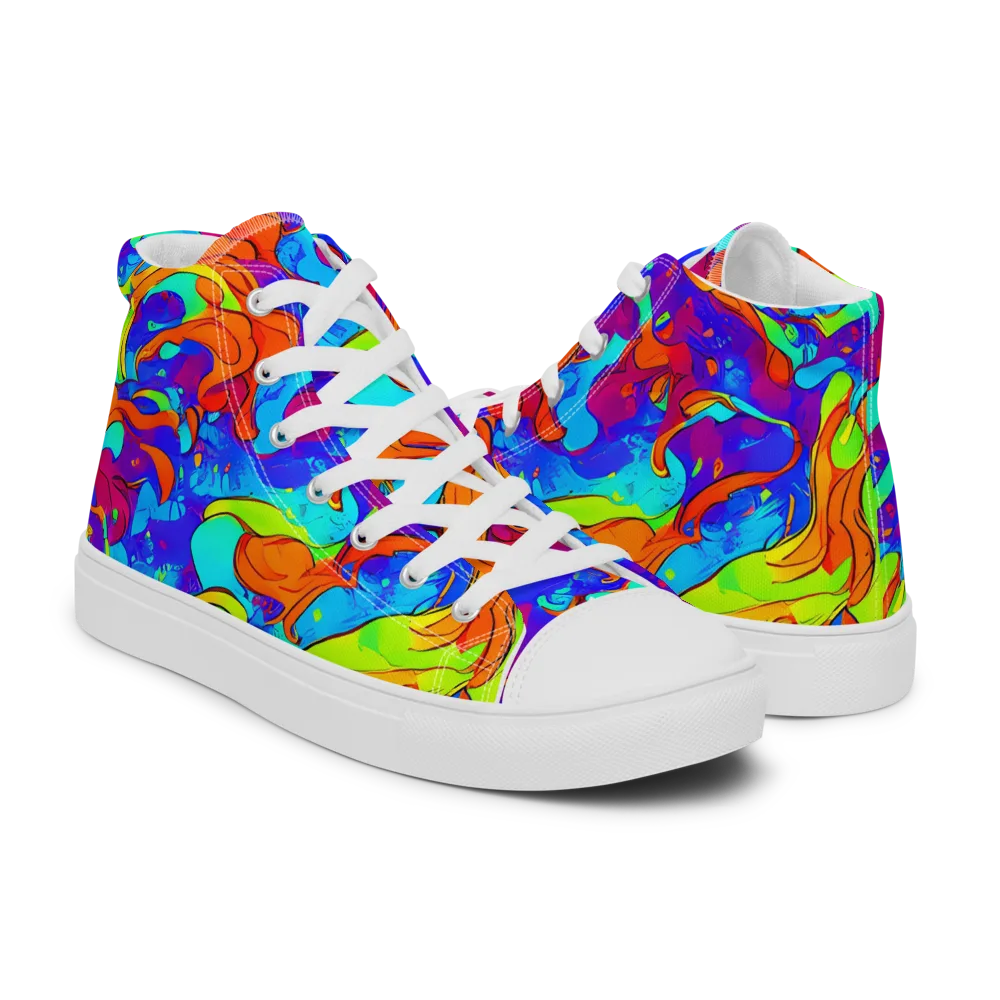 Roset Rapture on Men's High Top Canvas Shoes — Right