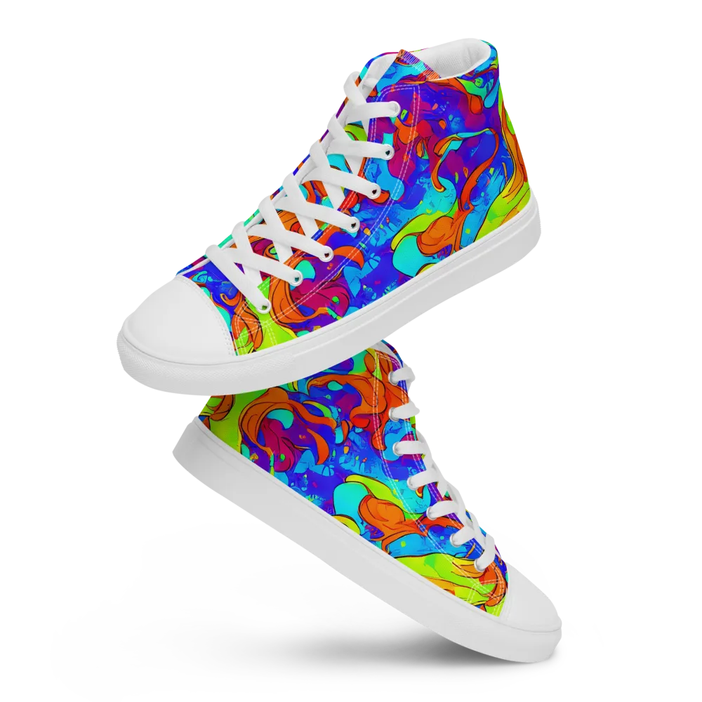 Roset Rapture on Men's High Top Canvas Shoes — Front