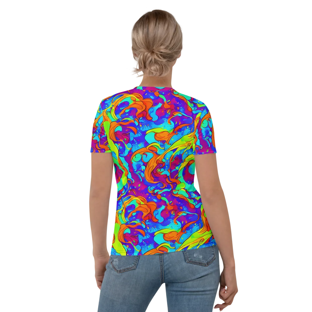 Roset Rapture on Women's Crew Neck T-Shirt — Back