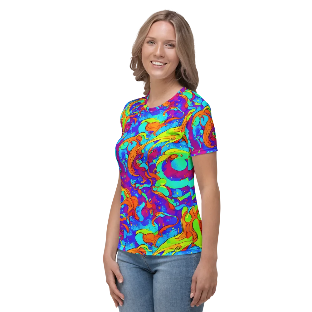 Roset Rapture on Women's Crew Neck T-Shirt — Left