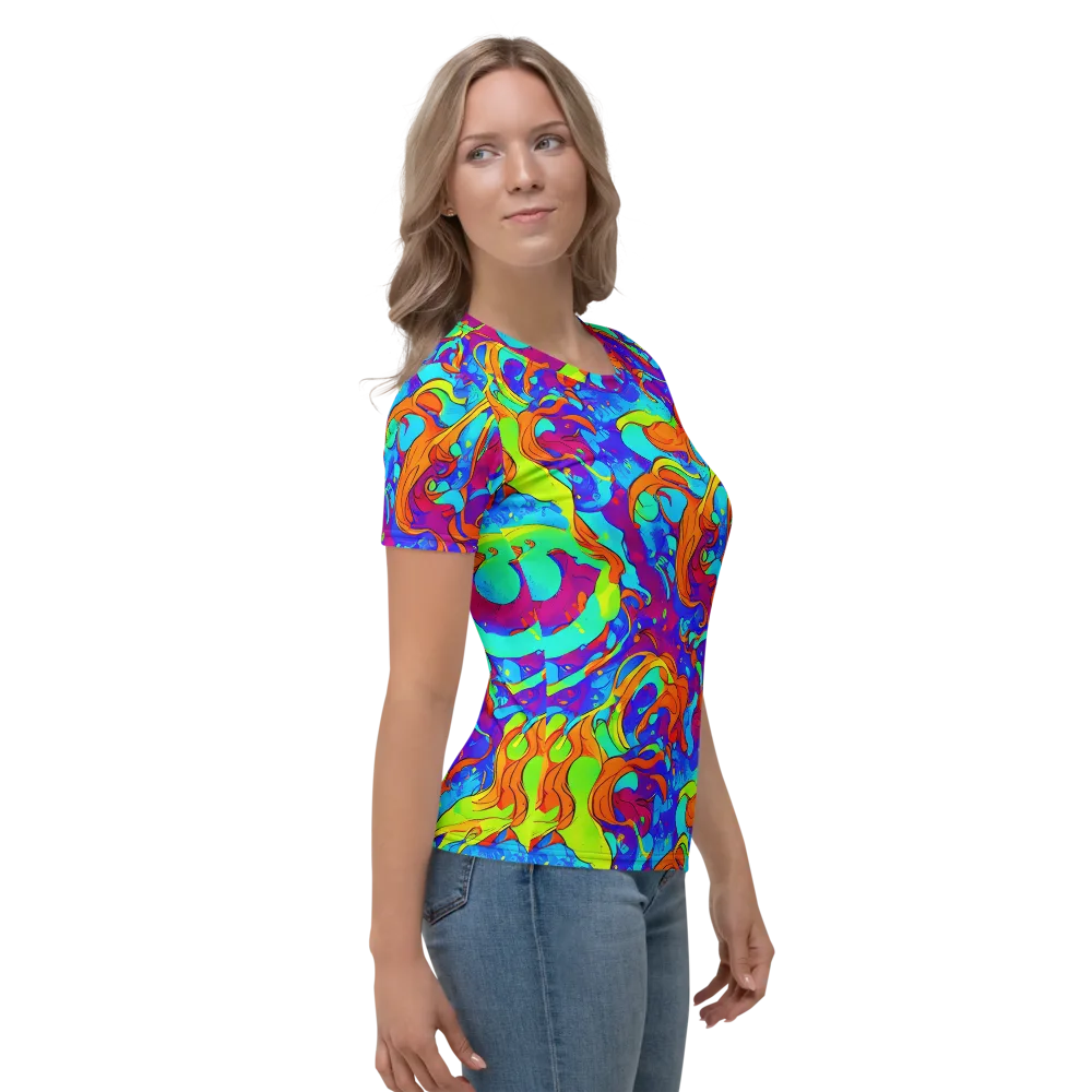 Roset Rapture on Women's Crew Neck T-Shirt — Right