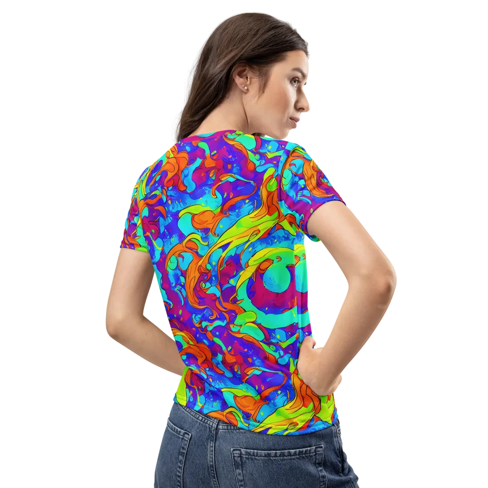 Roset Rapture on Women's Crew Neck T-Shirt — Back