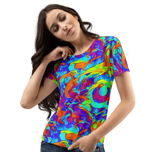 Roset Rapture on a Women's Crew Neck T-Shirt