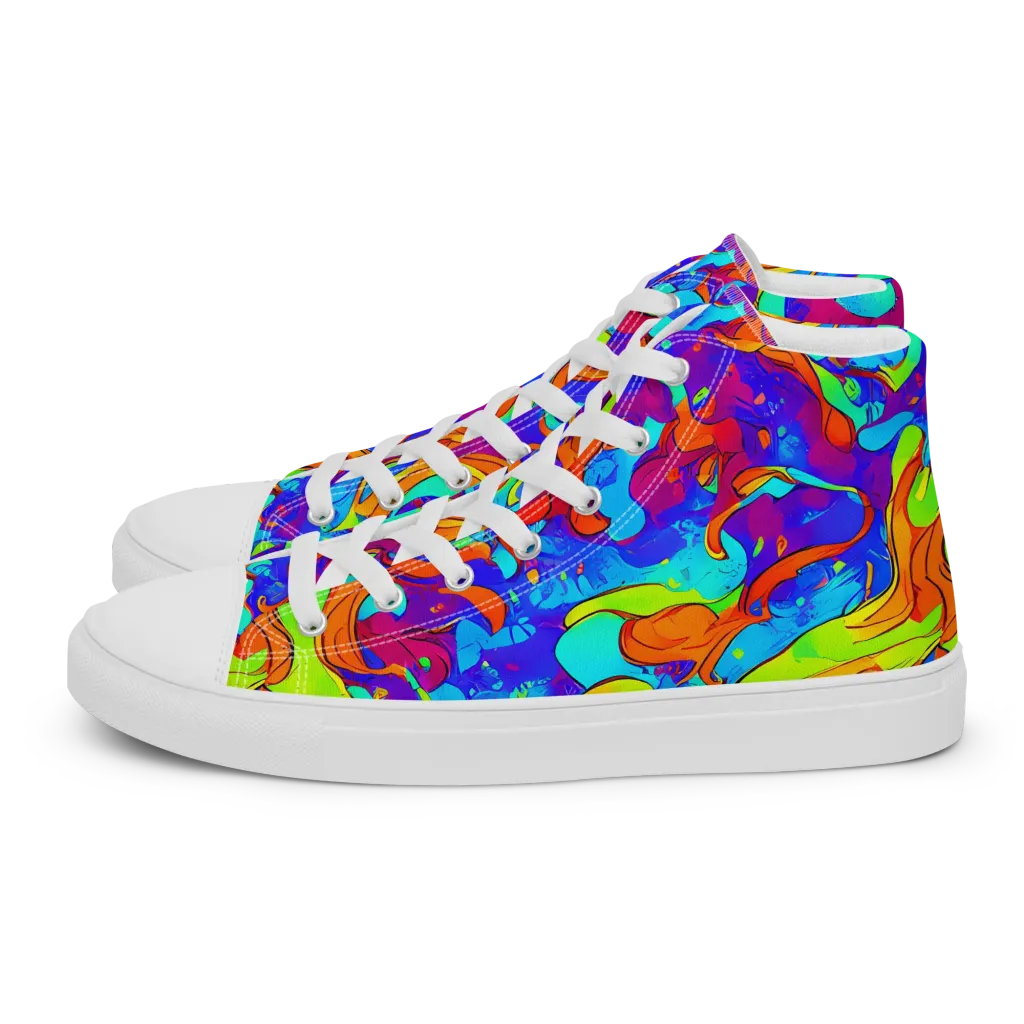 Roset Rapture on Women's High Top Canvas Shoes — Left