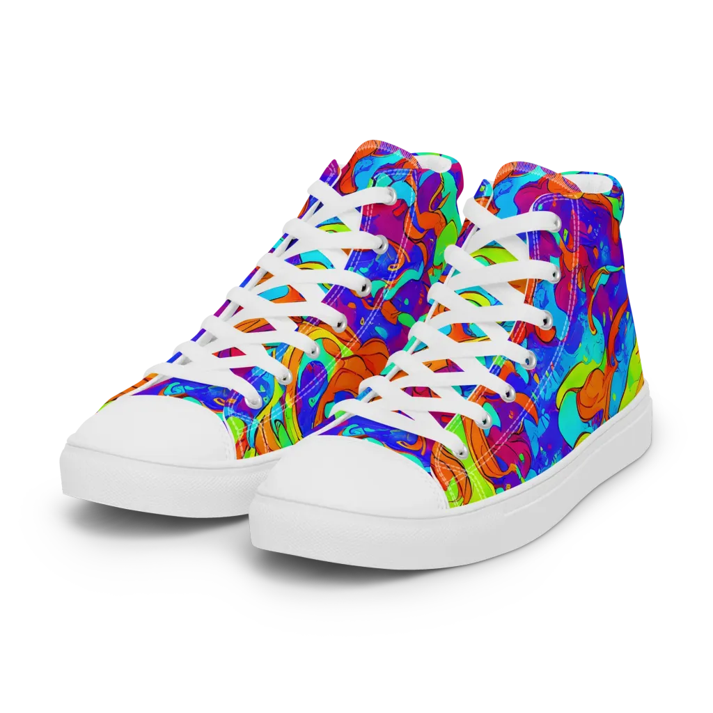 Roset Rapture on Women's High Top Canvas Shoes — Left Front