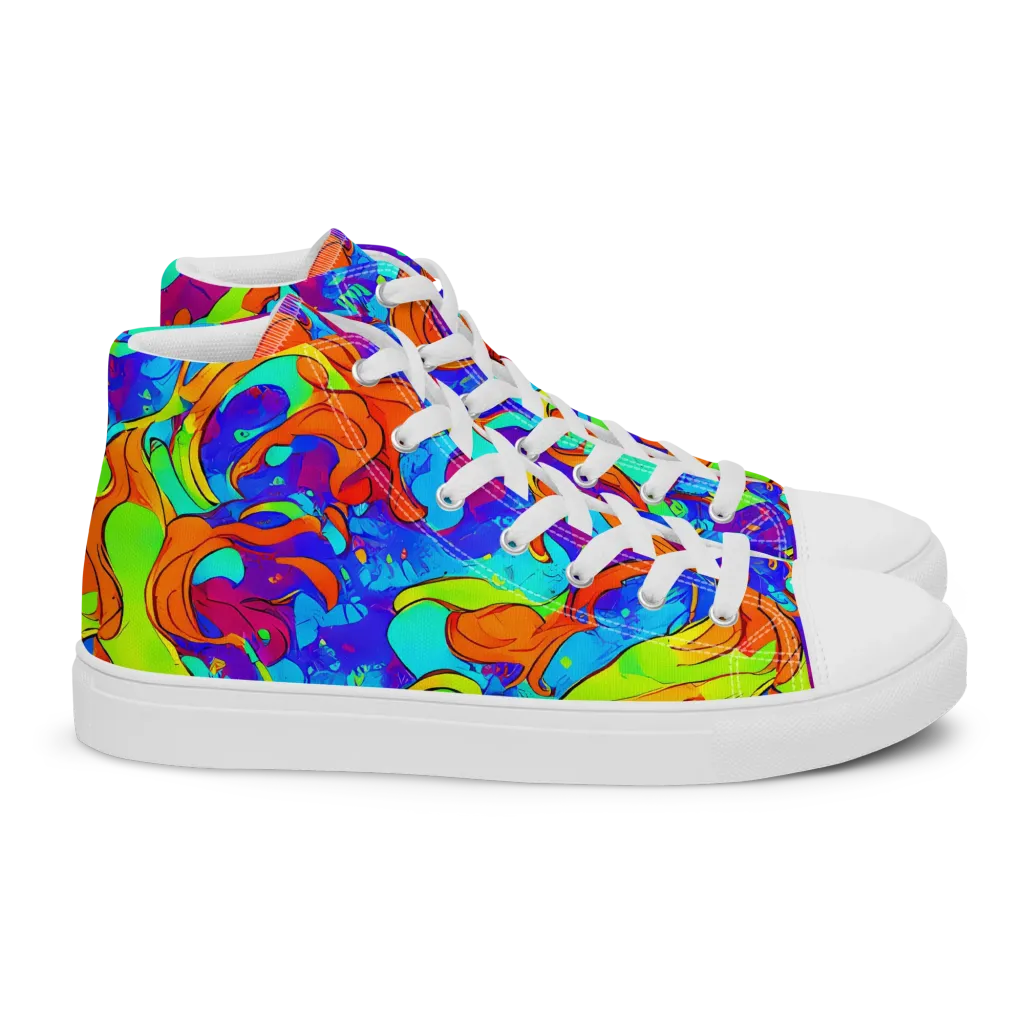 Roset Rapture on Women's High Top Canvas Shoes — Right