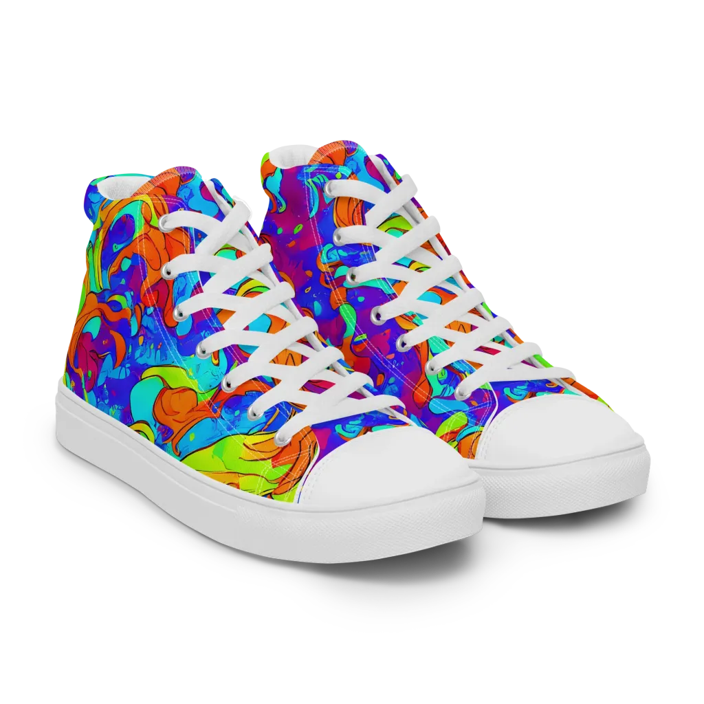 Roset Rapture on Women's High Top Canvas Shoes — Right Front