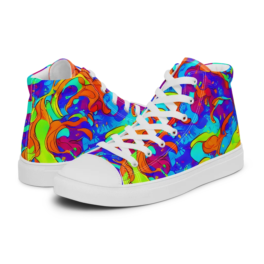 Roset Rapture on Women's High Top Canvas Shoes — Left