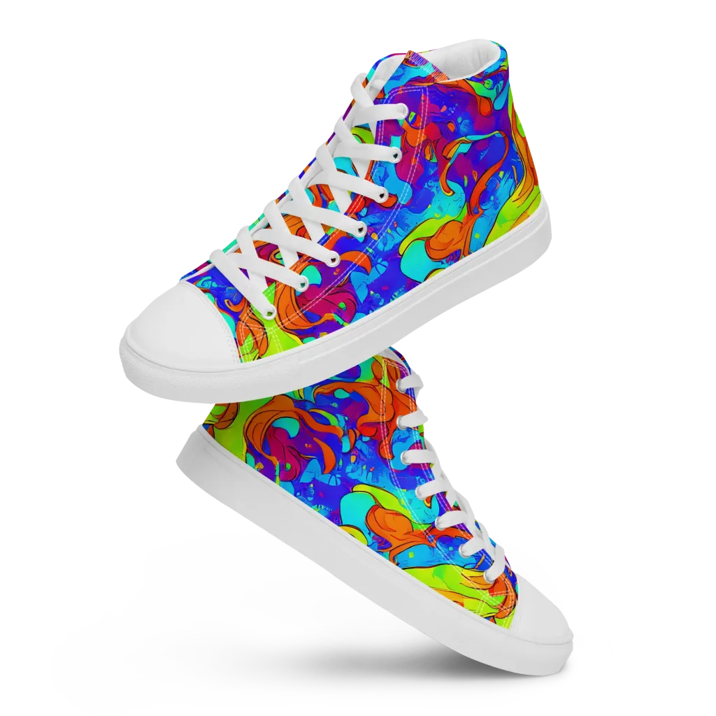 Roset Rapture on Women's High Top Canvas Shoes — Front