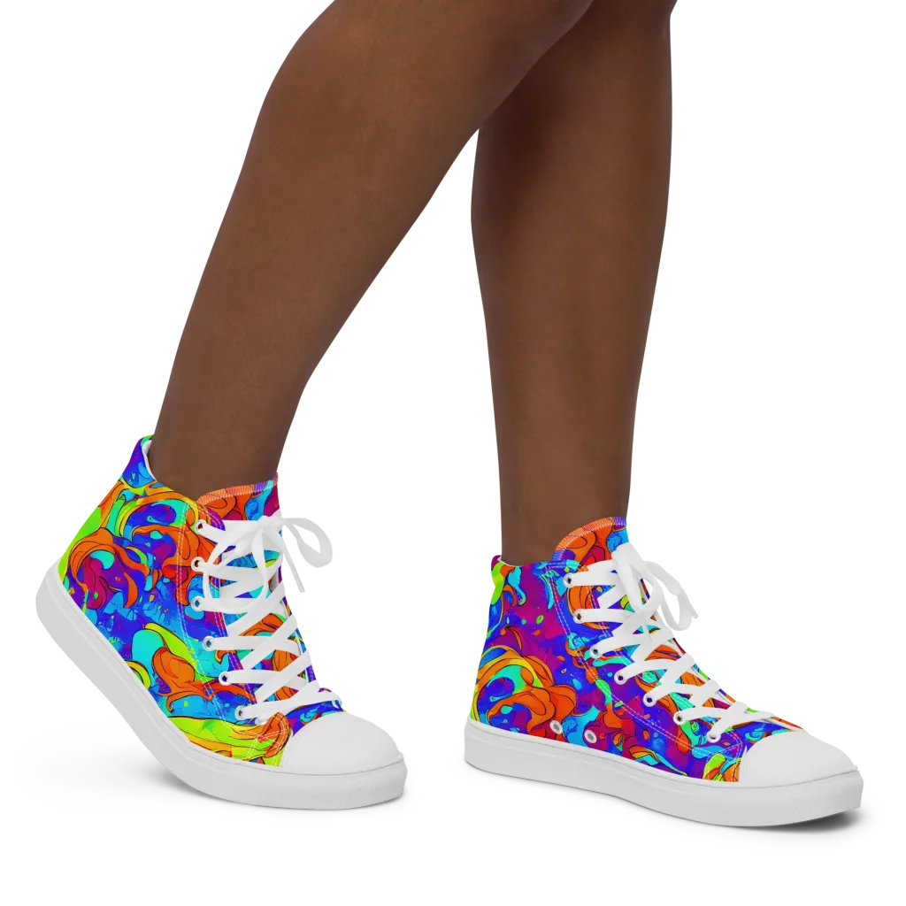 Roset Rapture on Women's High Top Canvas Shoes — Right