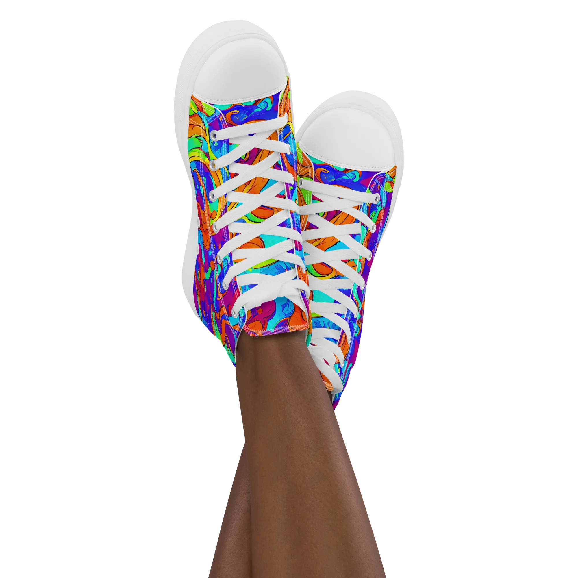 Roset Rapture on Women's High Top Canvas Shoes — Front