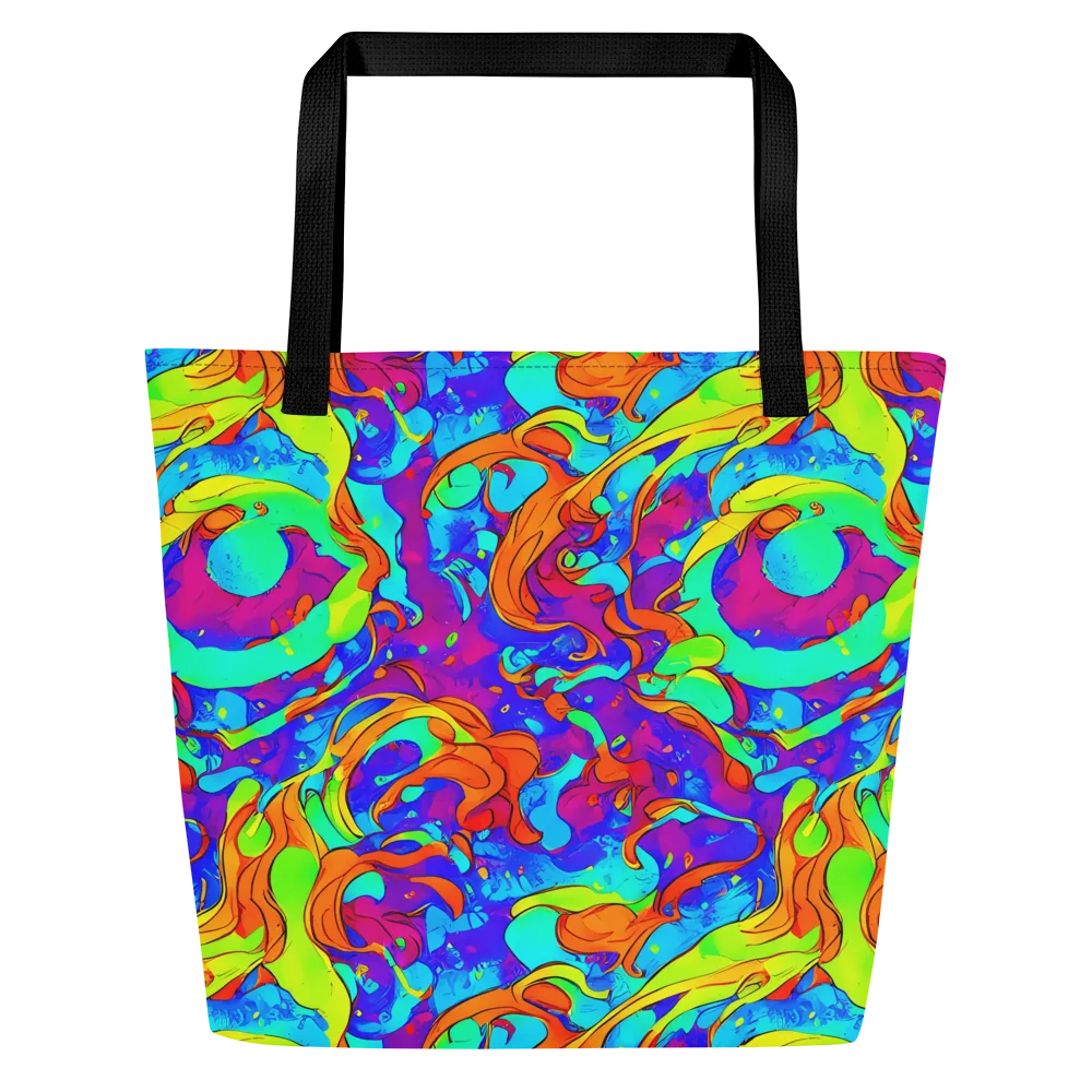 Roset Rapture on Large Tote Bag W/ Pocket — Front
