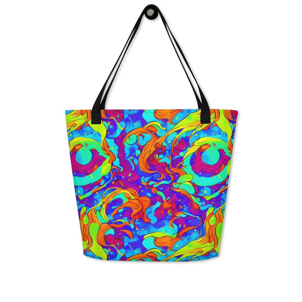 Roset Rapture on Large Tote Bag W/ Pocket — Front