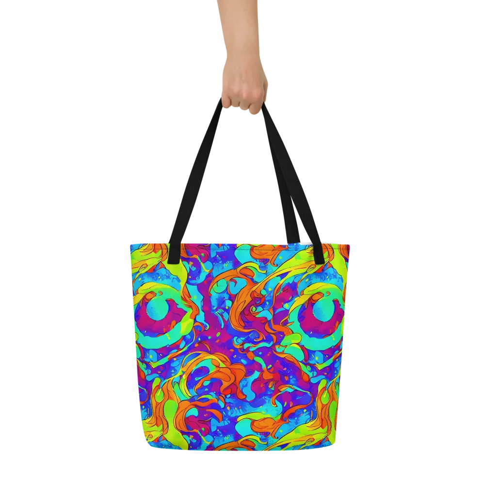Roset Rapture on Large Tote Bag W/ Pocket — Front
