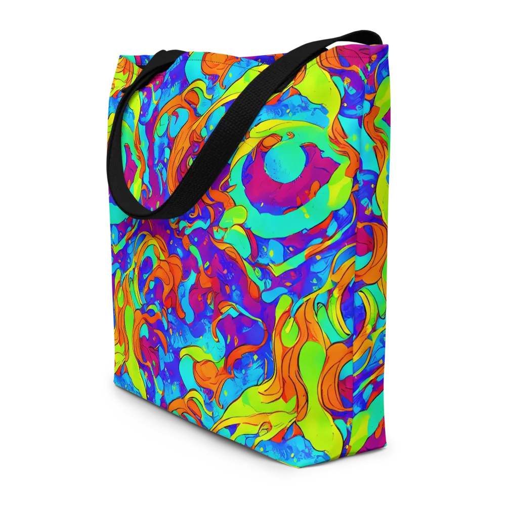 Roset Rapture on Large Tote Bag W/ Pocket — Front