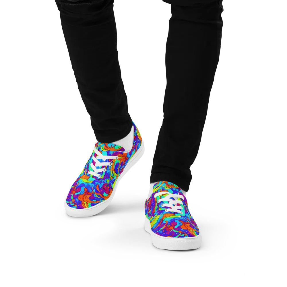 Roset Rapture on Men's Lace-Up Canvas Shoes — Front
