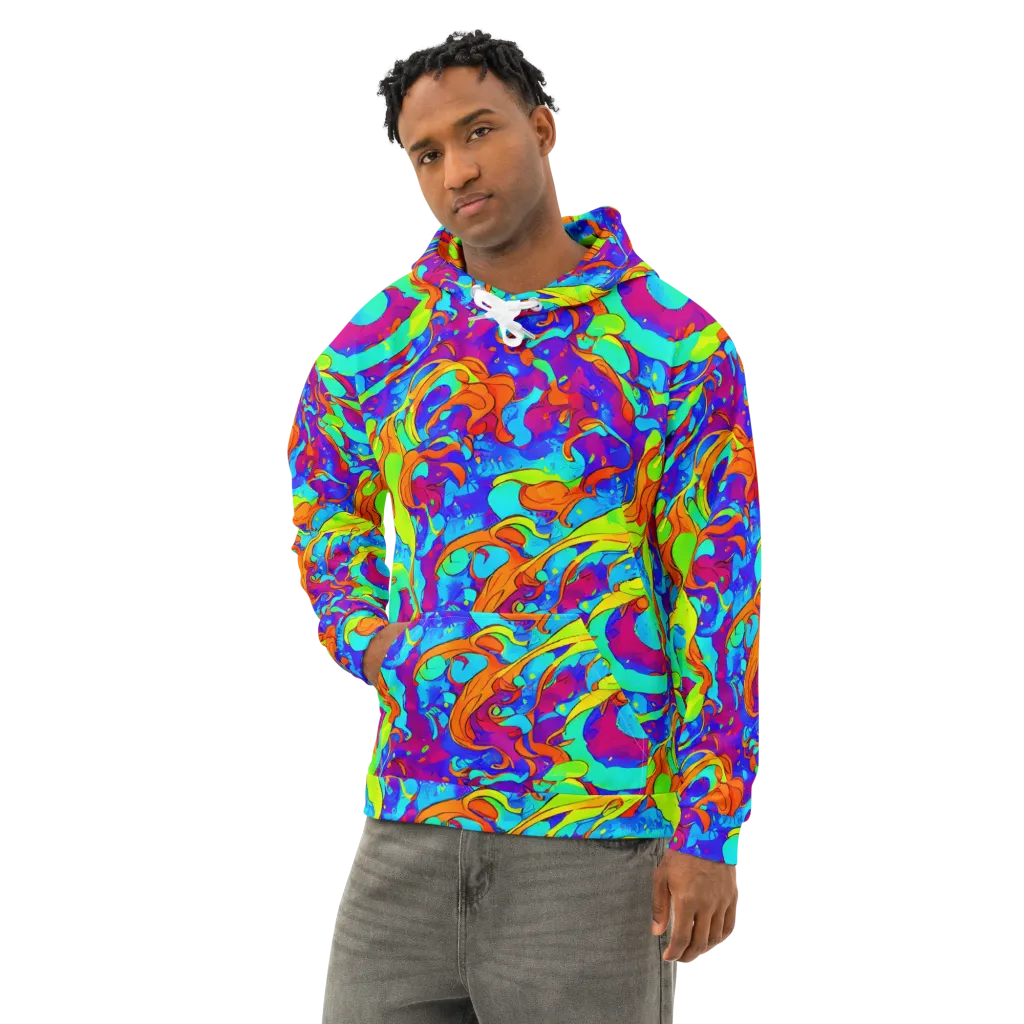 Roset Rapture on Cotton Hoodie — Left Front