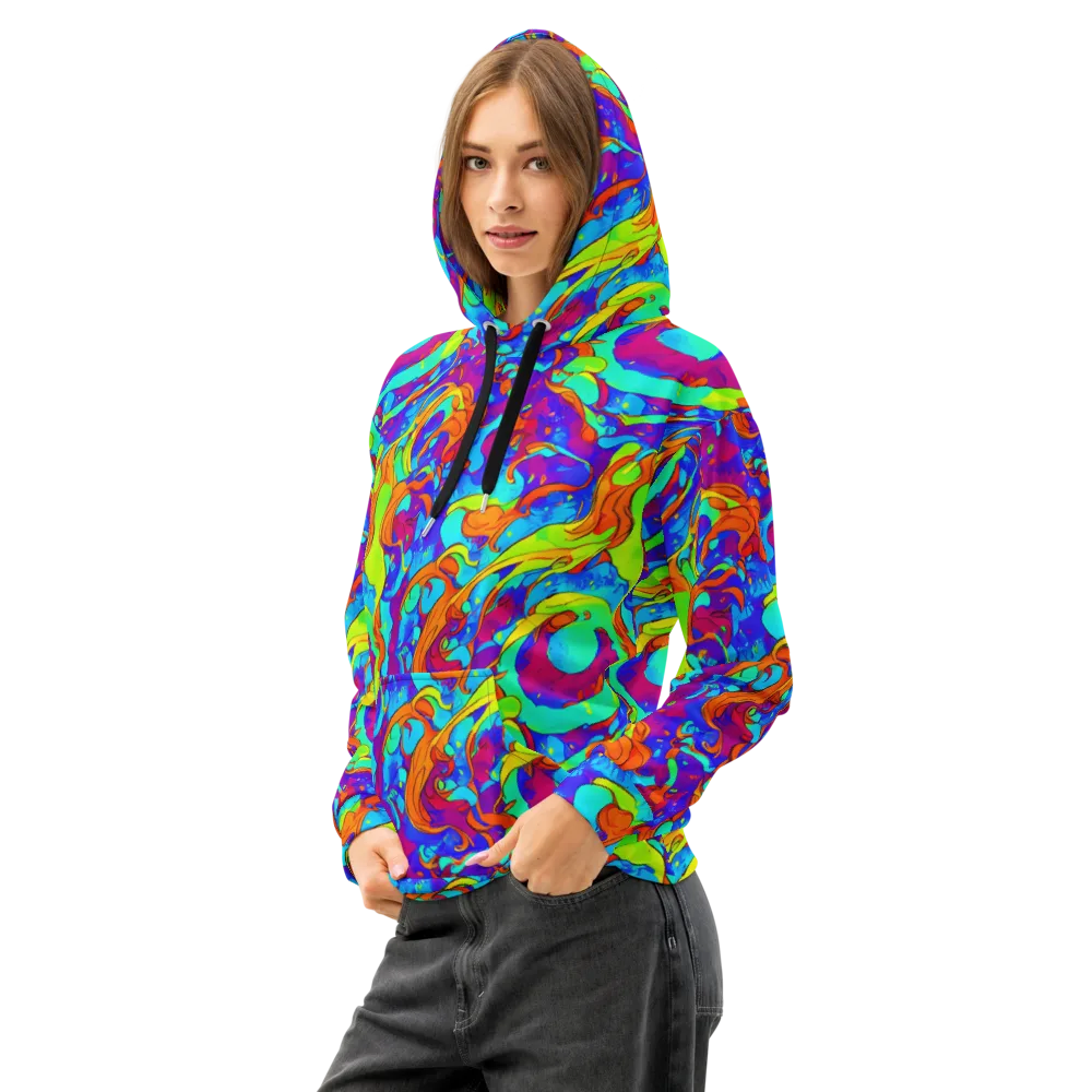 Roset Rapture on Cotton Hoodie — Left Front