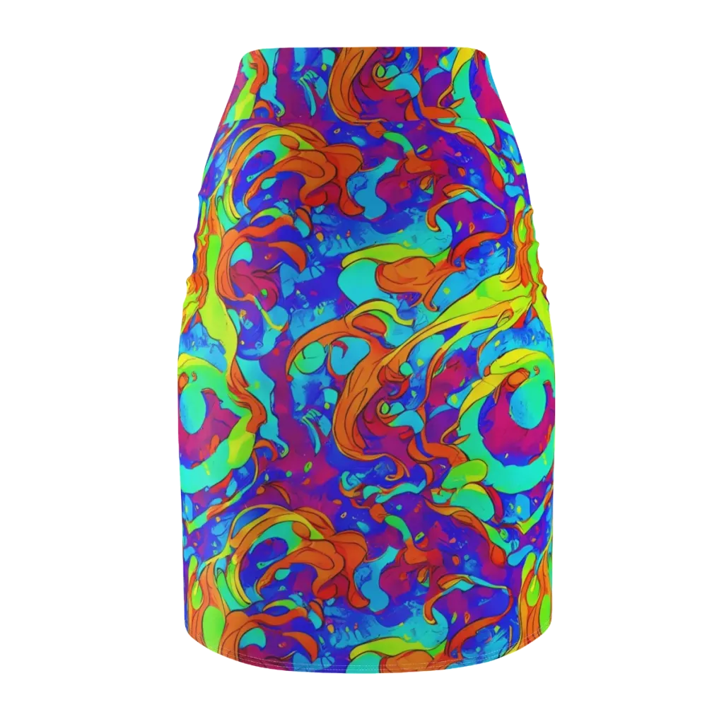 Roset Rapture on Pencil Skirt — Back