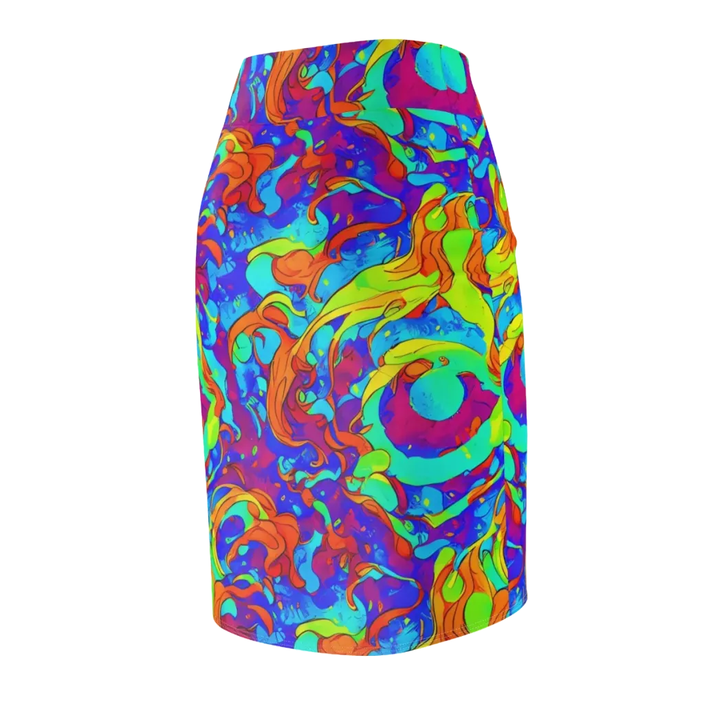 Roset Rapture on Pencil Skirt — Back Side