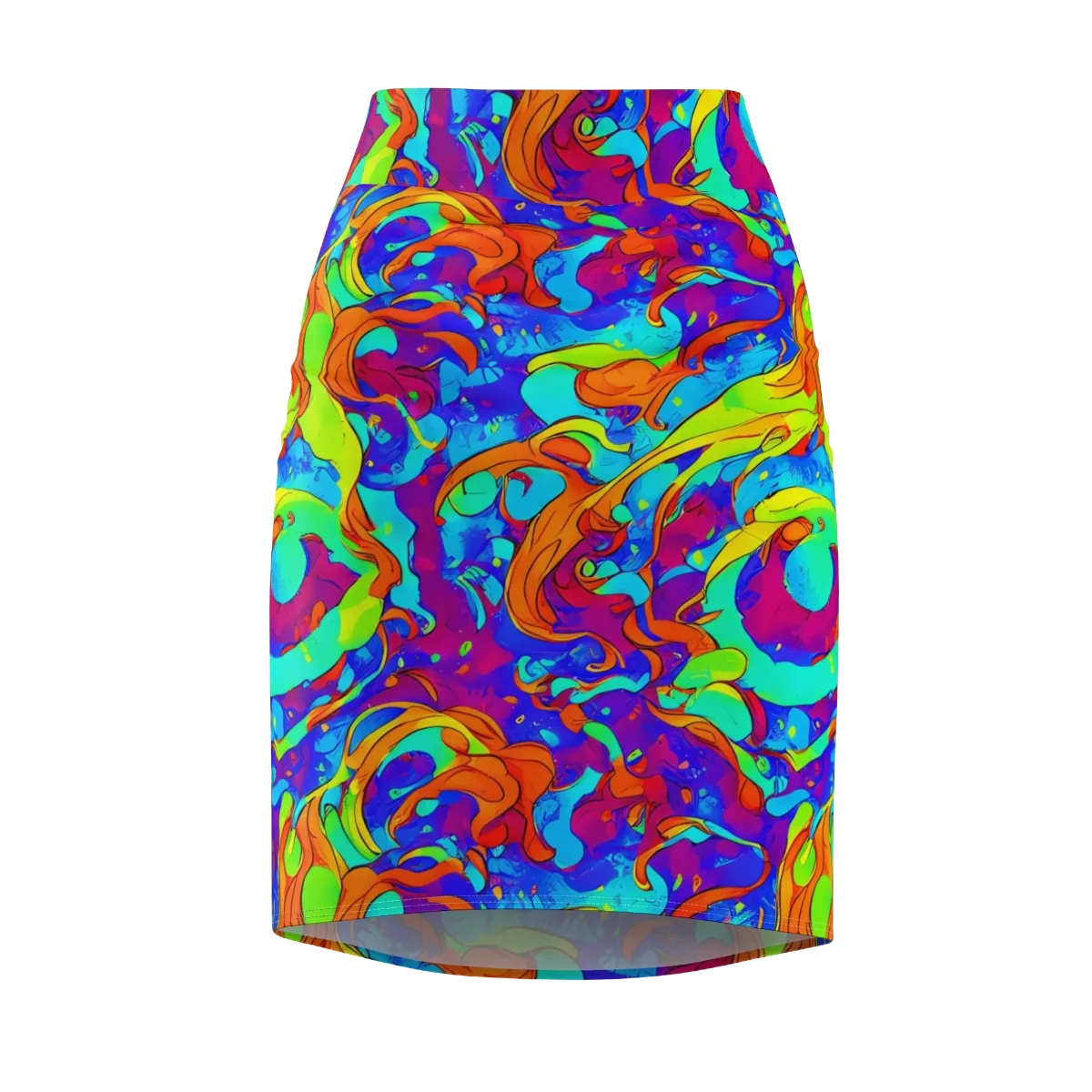 Roset Rapture on Pencil Skirt — Front