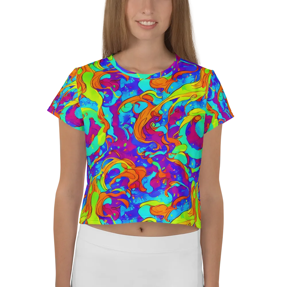 Roset Rapture on Crop Tee — Front