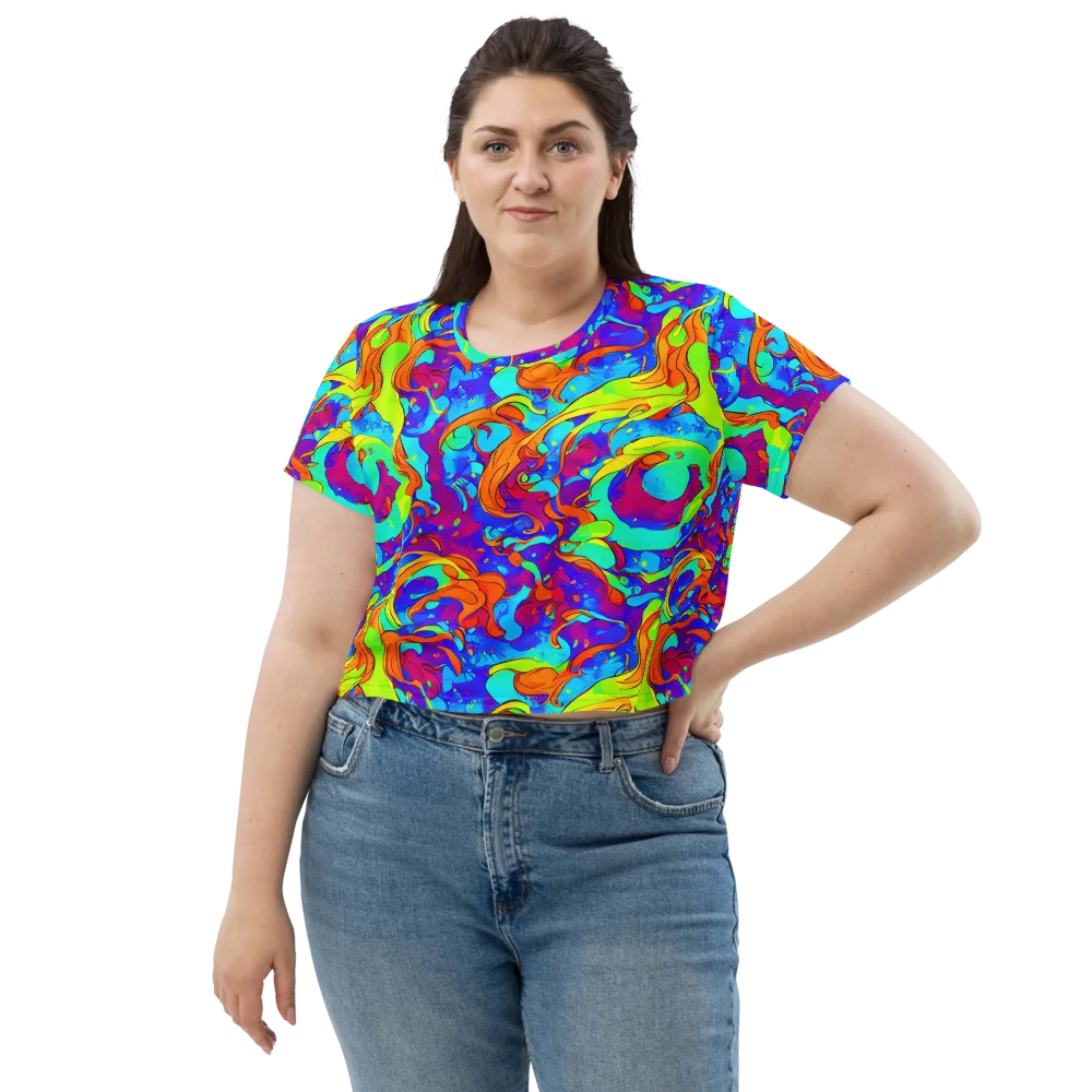 Roset Rapture on Crop Tee — Front