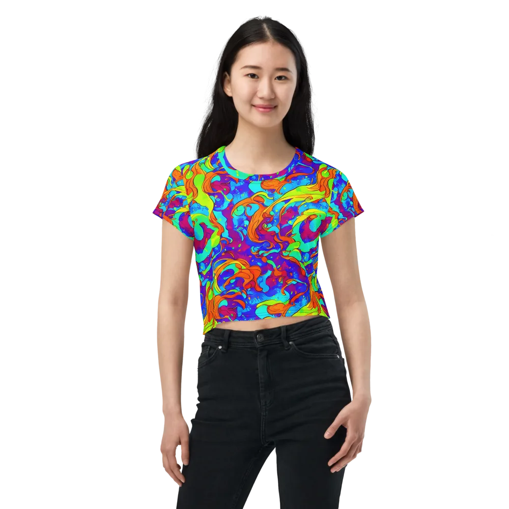Roset Rapture on Crop Tee — Front