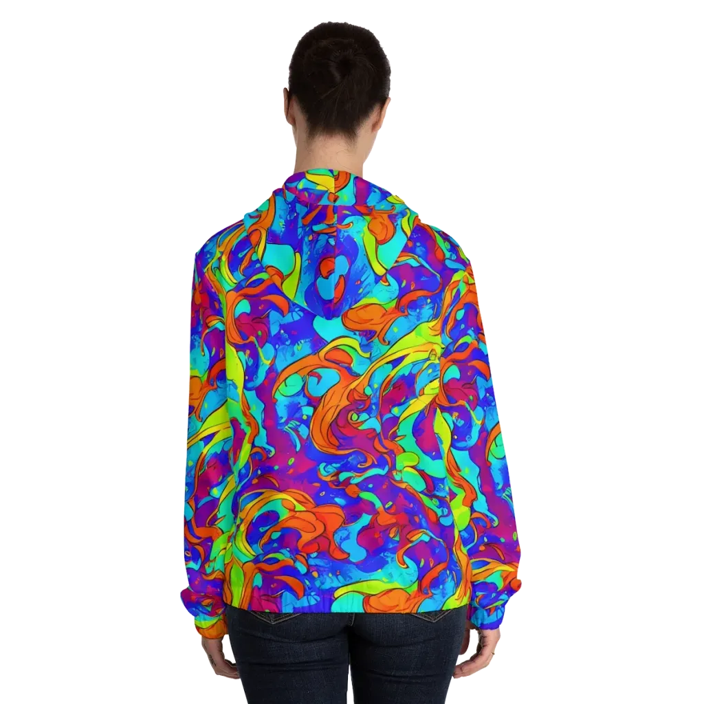 Roset Rapture on Women's Full-Zip Hoodie — Back On Person