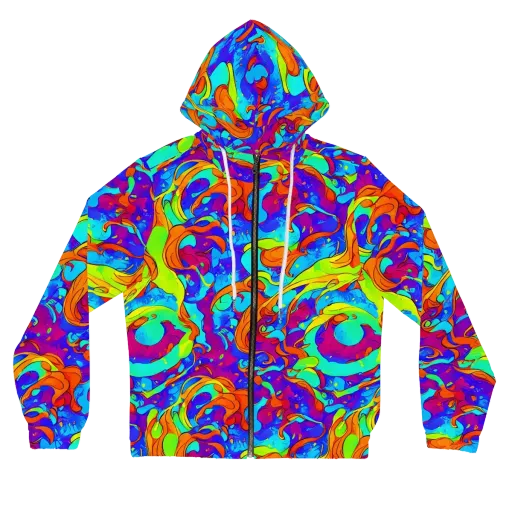 Roset Rapture on a Women's Full-Zip Hoodie