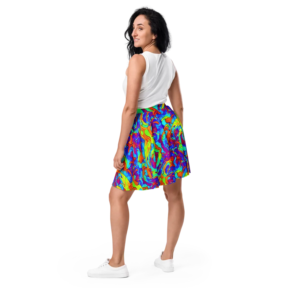 Roset Rapture on Skater Skirt — Back