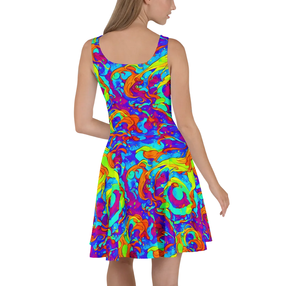 Roset Rapture on Skater Dress — Back