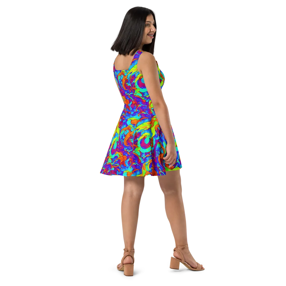 Roset Rapture on Skater Dress — Right