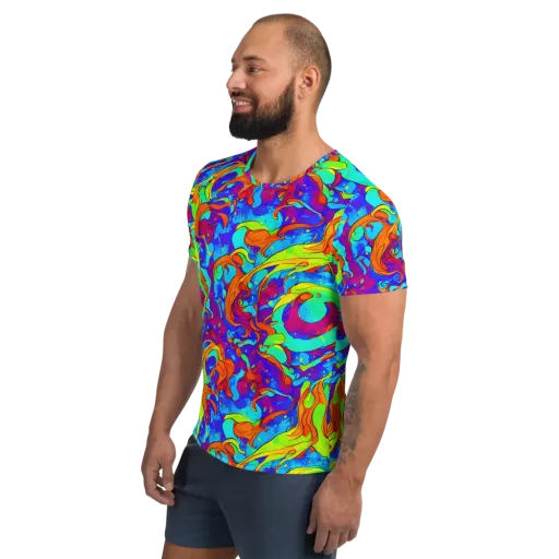 Roset Rapture on a Men's Athletic T-Shirt