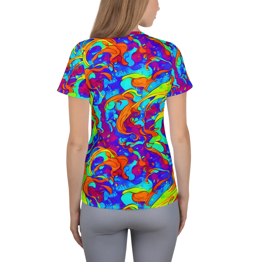 Roset Rapture on Women's Athletic T-Shirt — Back