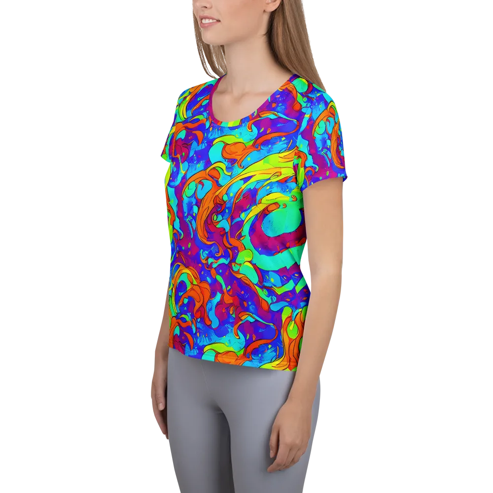 Roset Rapture on Women's Athletic T-Shirt — Left