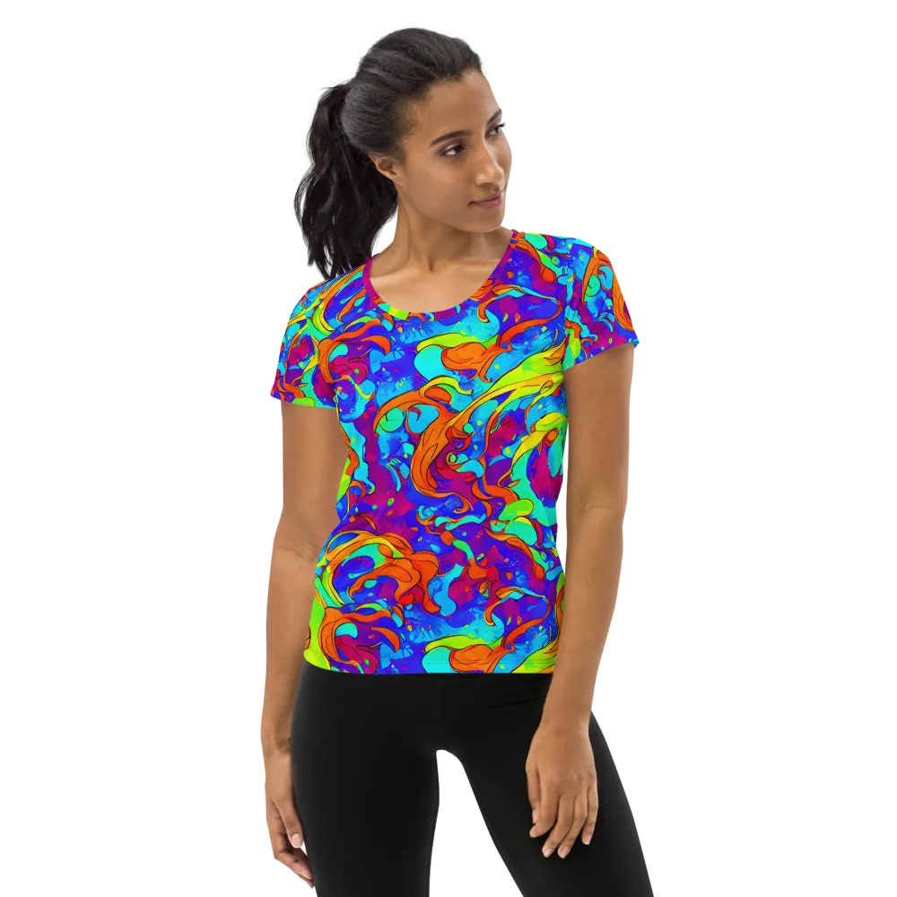 Roset Rapture on Women's Athletic T-Shirt — Front