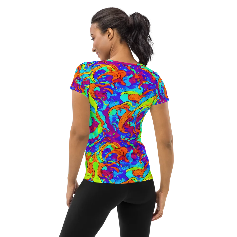 Roset Rapture on Women's Athletic T-Shirt — Back